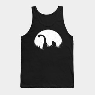 Bigfoot Riding Loch Ness Monster Nessie Tank Top